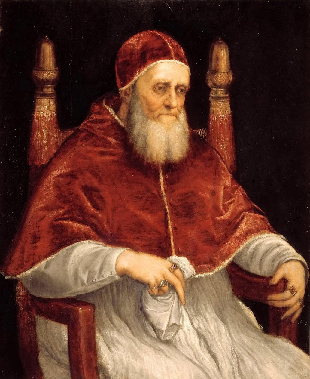 Paavi Julius II:n muotokuva, 1545-1546. tekijältä Titian