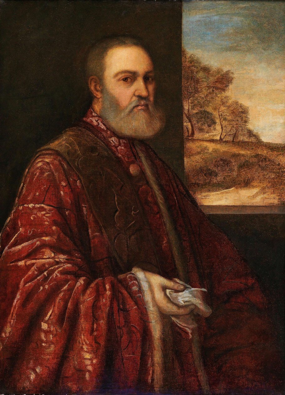 Prokuraattori Alessandro Contarinin muotokuva, n. 1540-1545. tekijältä Titian,