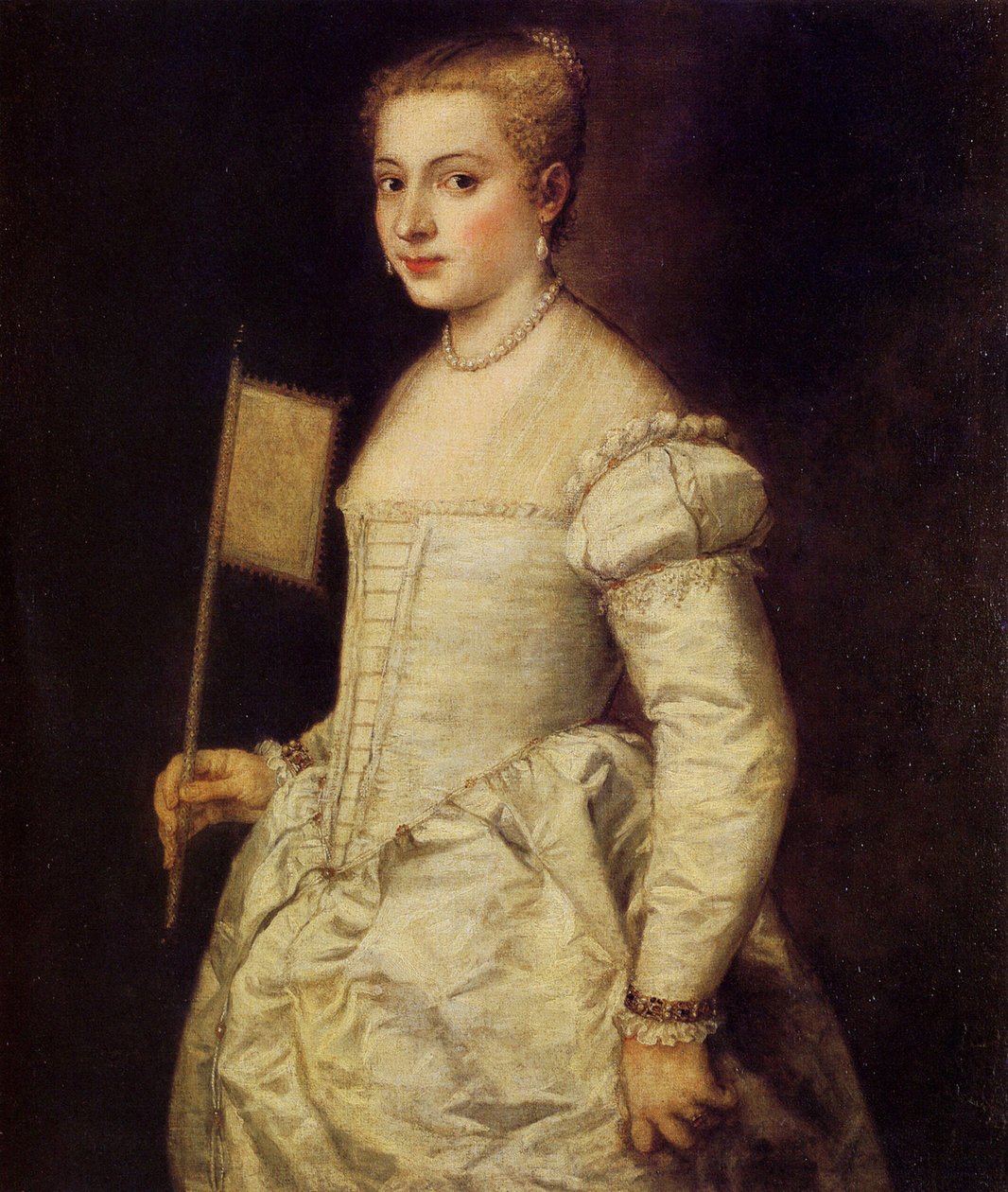Valkoisen naisen muotokuva, noin 1561. tekijältä Titian
