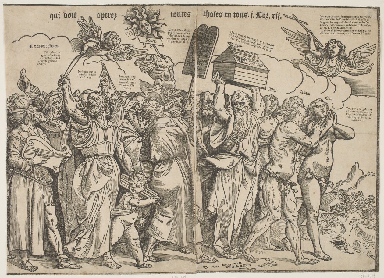 Profeetat I ja Aadam ja Eeva, noin 1511 tekijältä Tiziano Vecelli