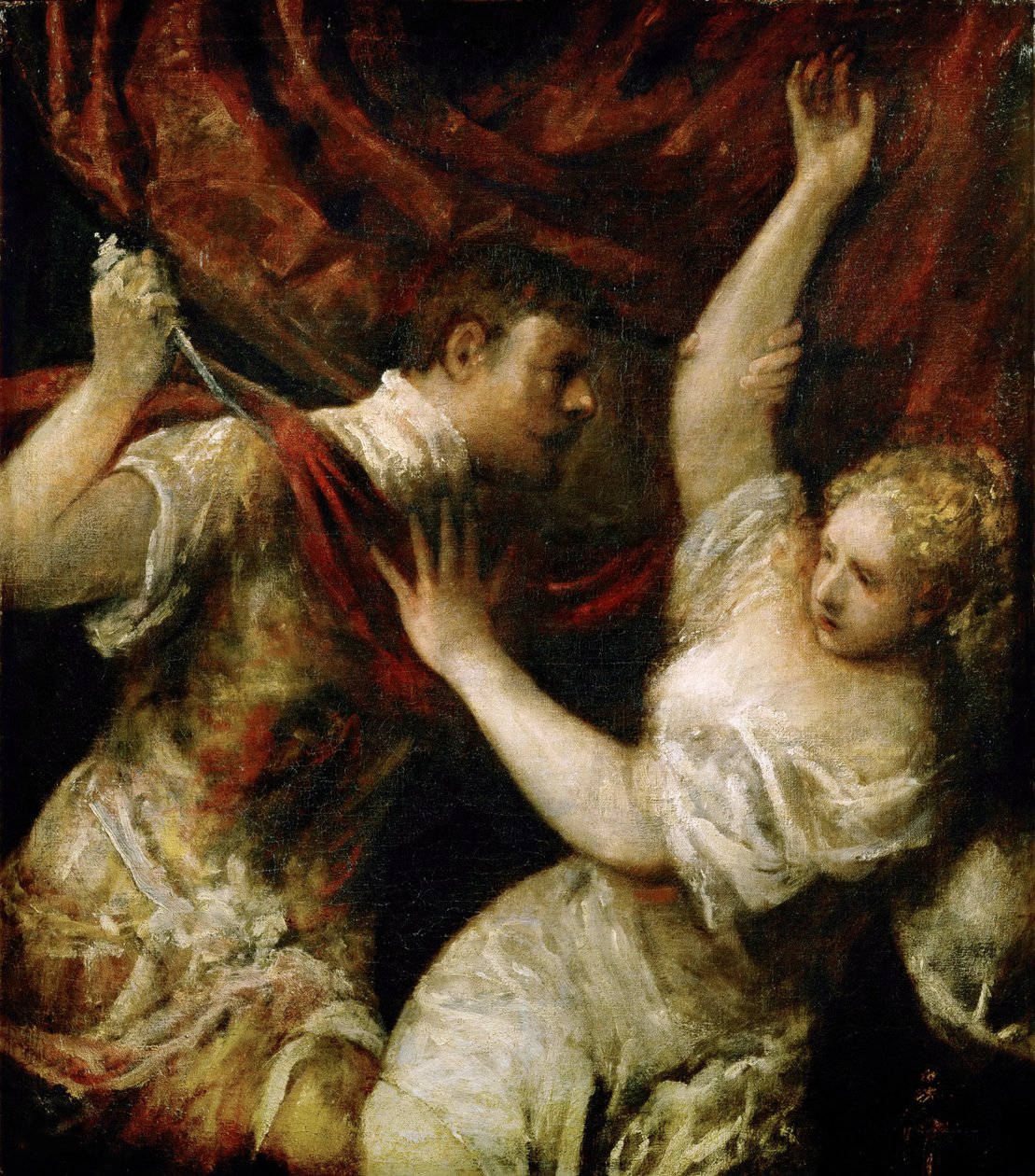 Tarquinius ja Lucretia, n. 1575 tekijältä Titian