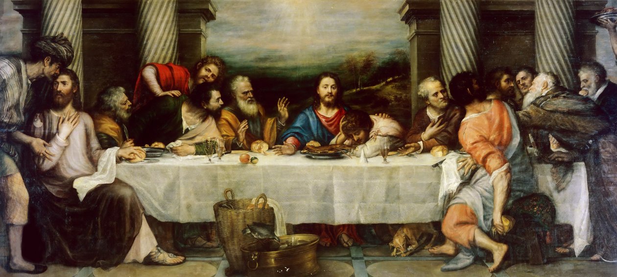 Viimeinen ehtoollinen, 1557-1564. tekijältä Titian