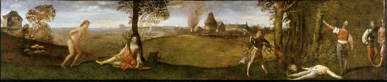 Legenda Polydorosista Polydoroksen metsä, noin 1506-1508. tekijältä Titian