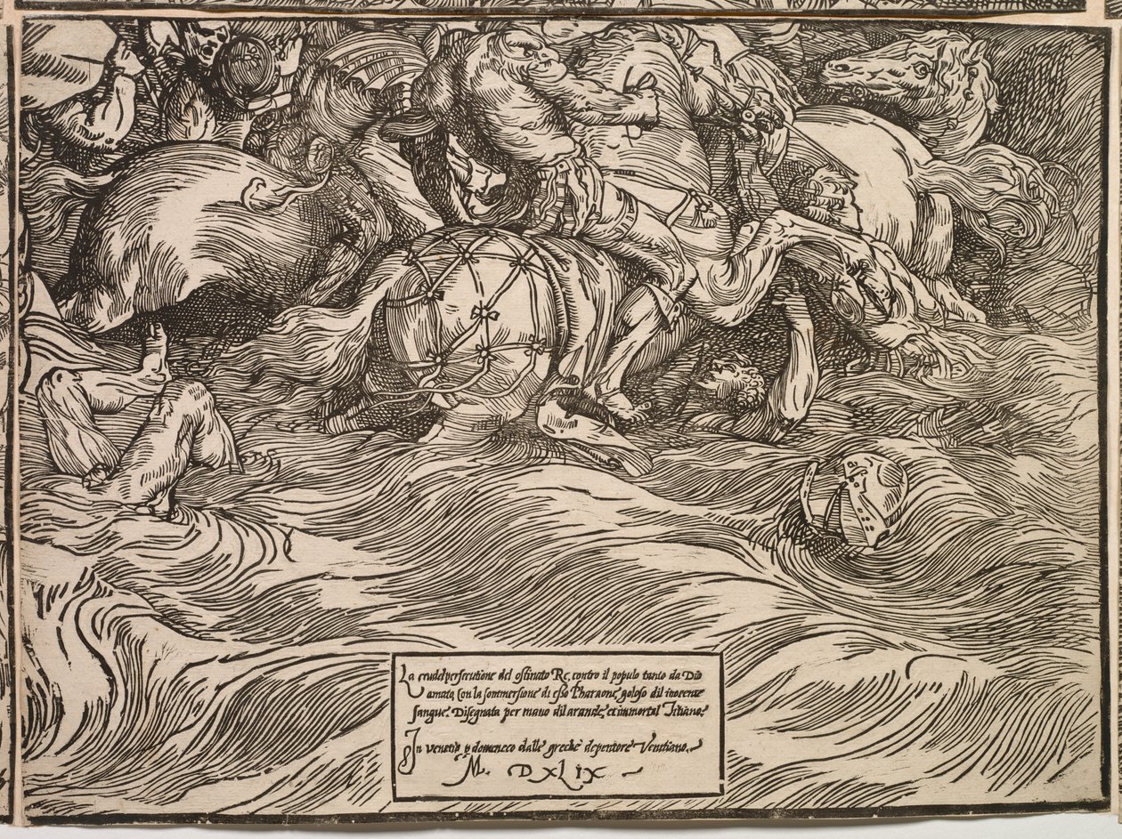 Faraon armeijan upotus Punaisellemerelle tekijältä Titian