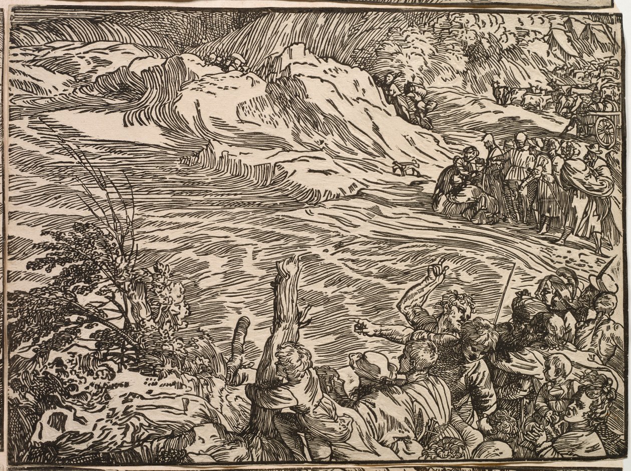Faraon armeijan upotus Punaisellemerelle tekijältä Titian