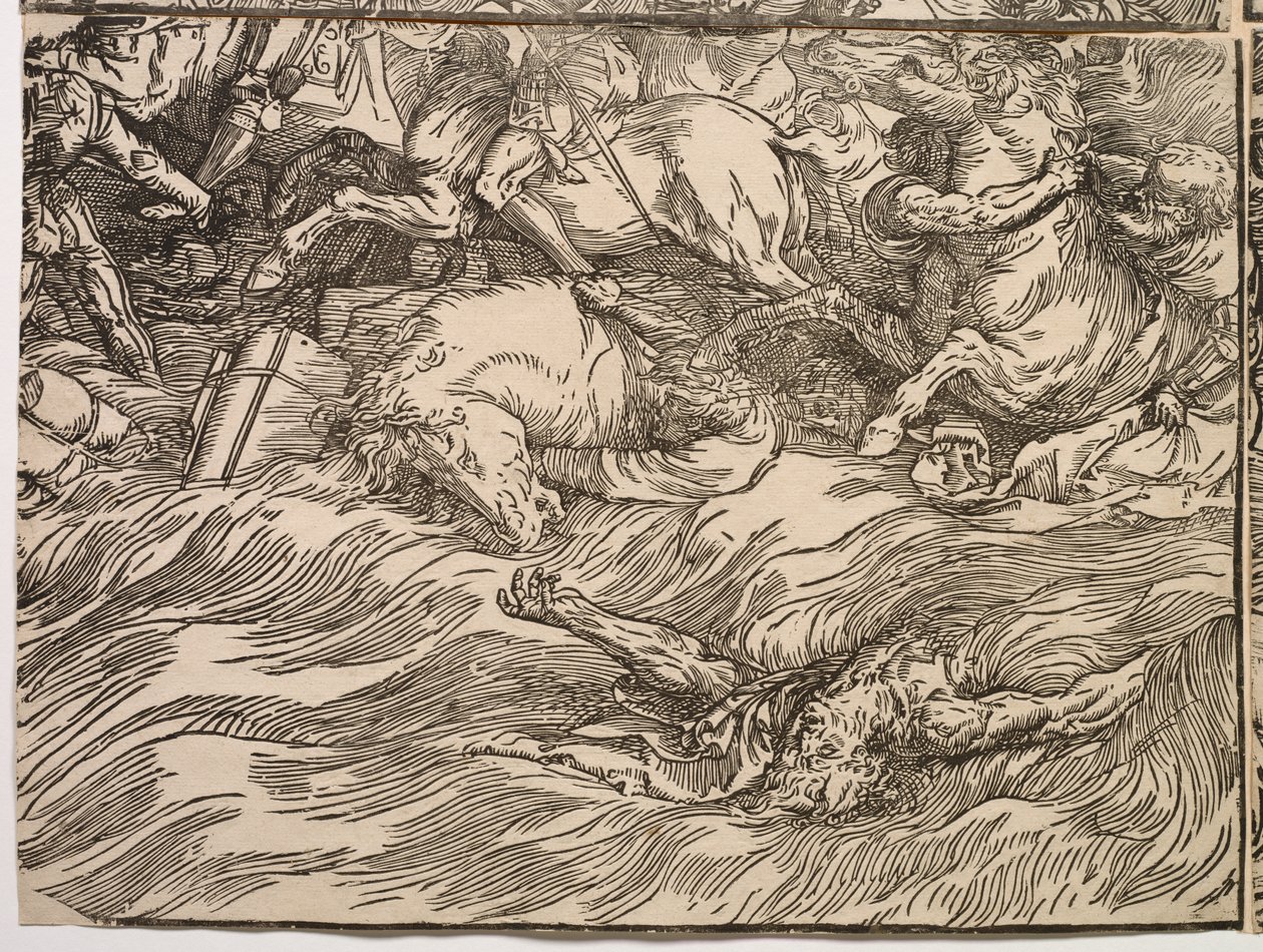 Faraon armeijan upotus Punaisellamerellä tekijältä Titian
