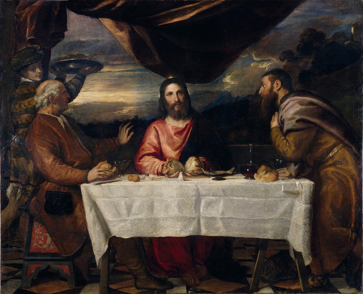 Emmauksen ateria tekijältä Titian