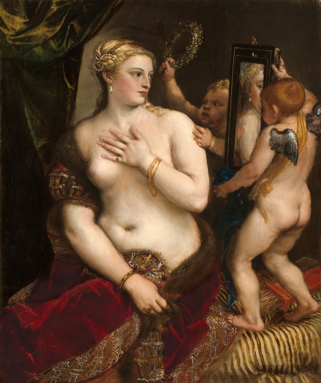 Venus peilin kanssa tekijältä Titian