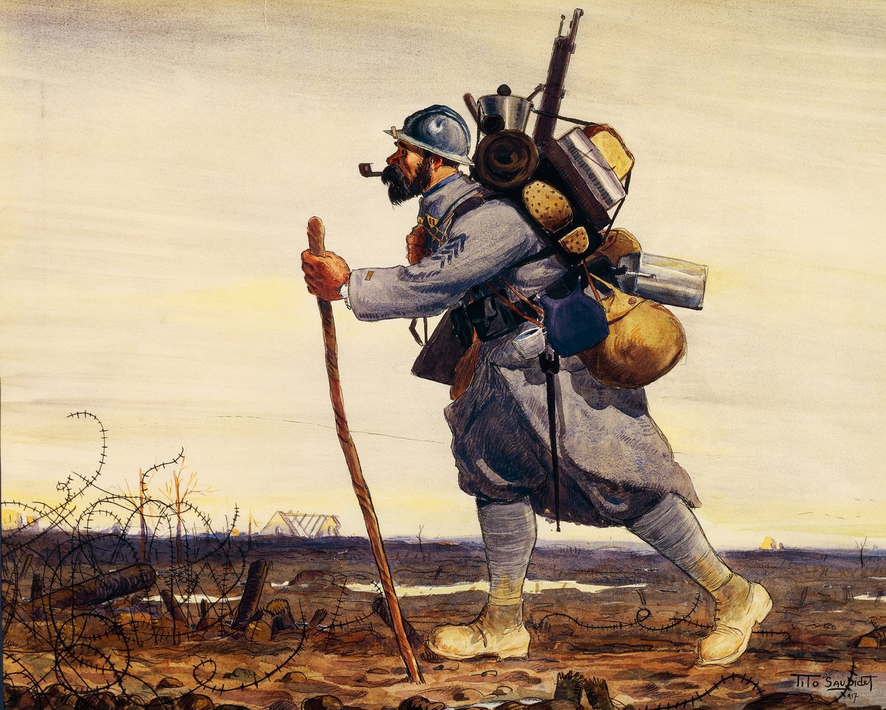 Ranskalainen poilu (sotilas) suursodasta tekijältä Tito Saubidet