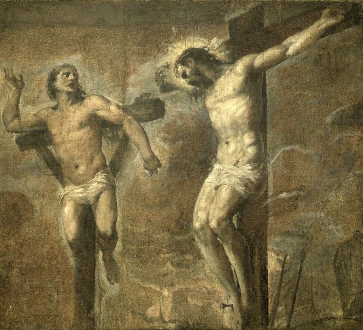 Kristus ristillä ja hyvä varas, n. 1565 tekijältä Tiziano Vecelli