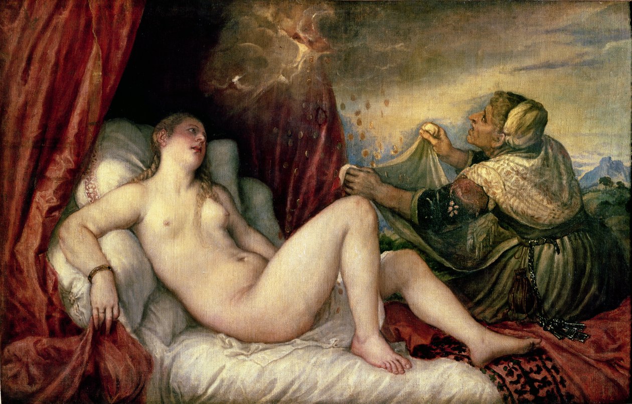 Danae, n. 1554 tekijältä Tiziano Vecelli