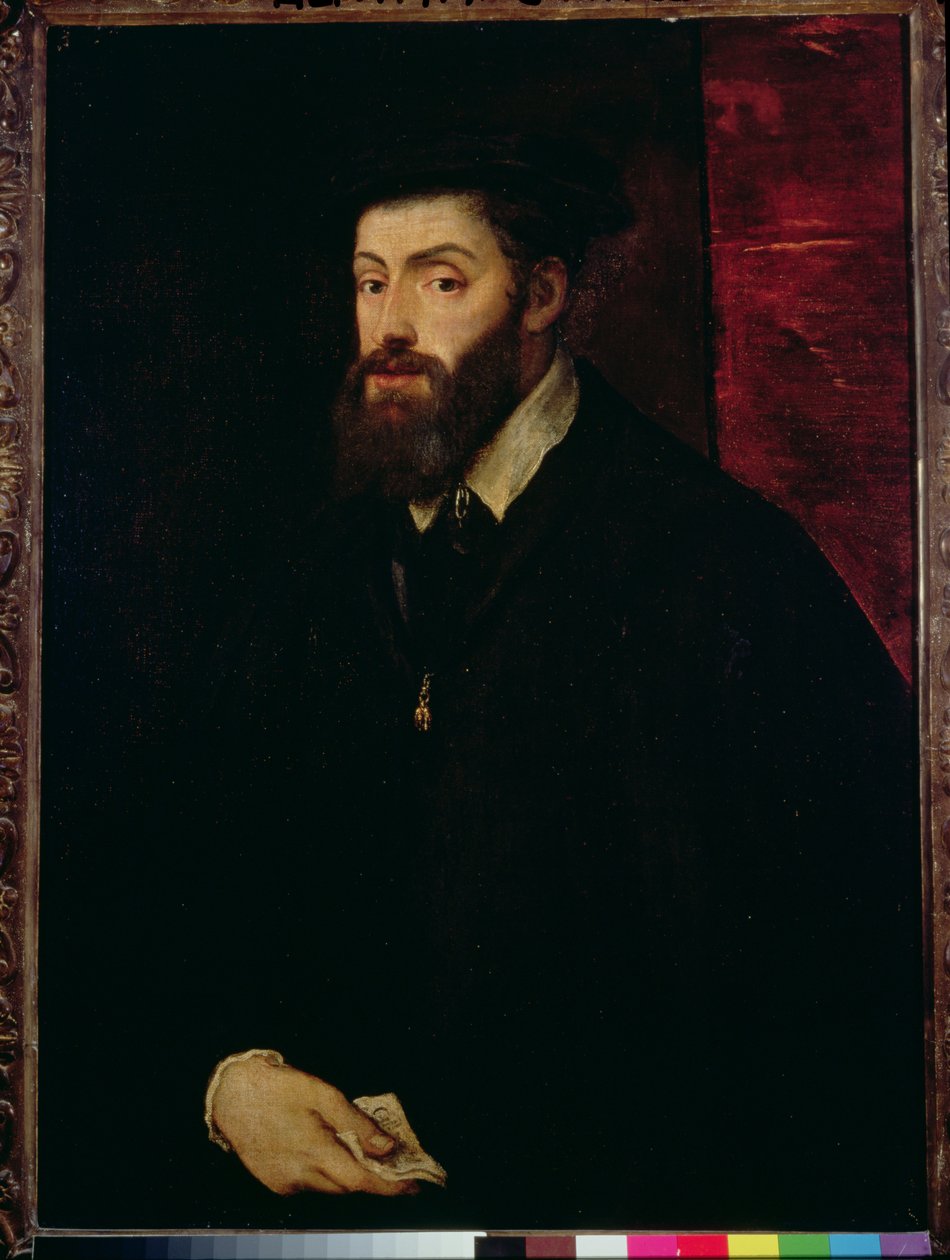 Kaarle V:n muotokuva (1500-58) tekijältä Tiziano Vecelli