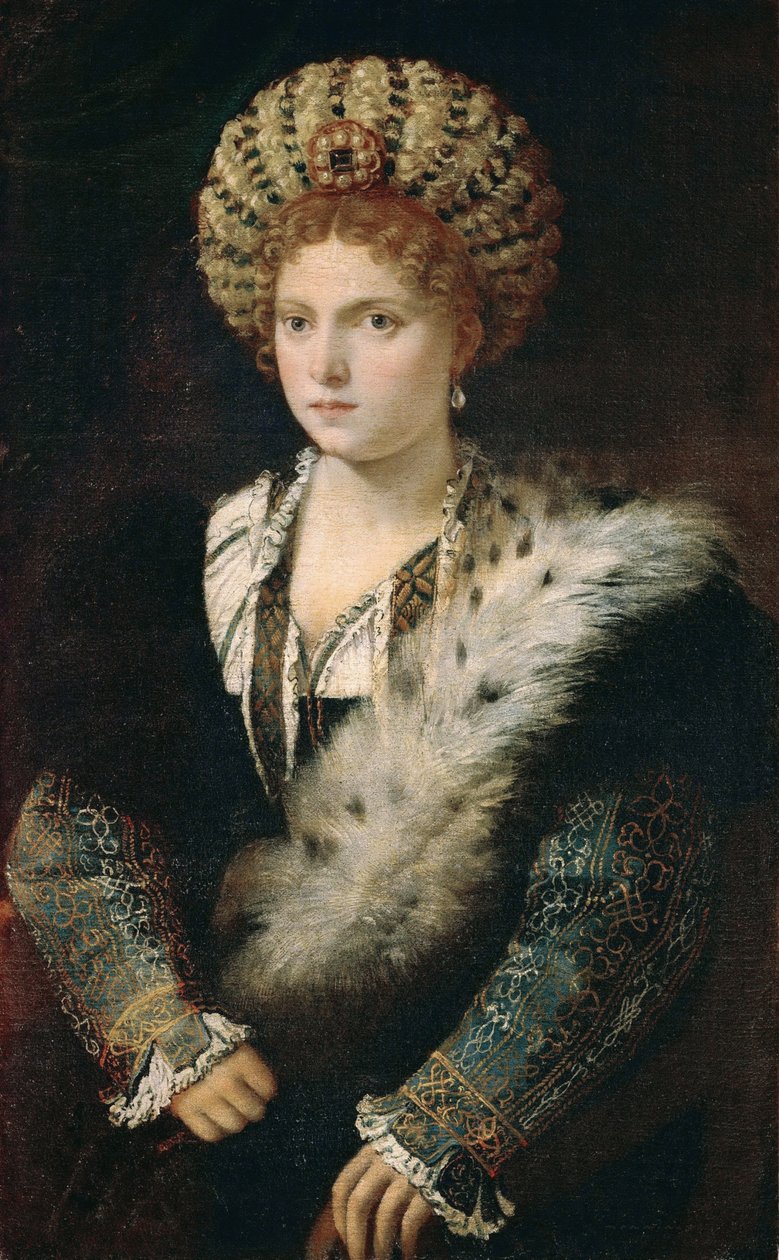 Isabella dsteen muotokuva tekijältä Tiziano Vecelli