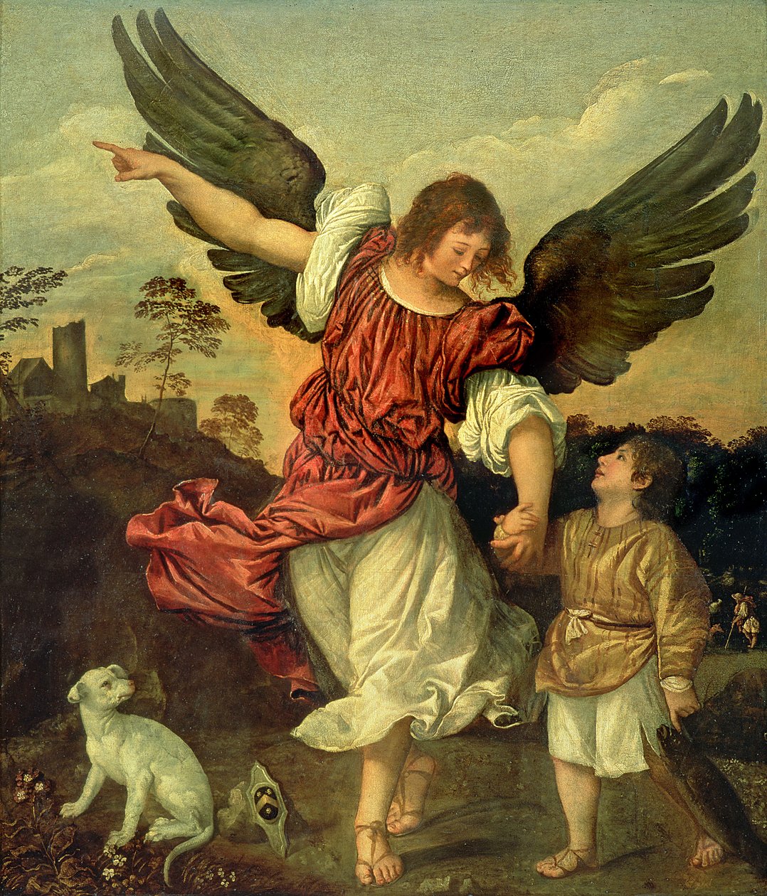 Rafael ja Tobias, 1507-8 tekijältä Tiziano Vecelli