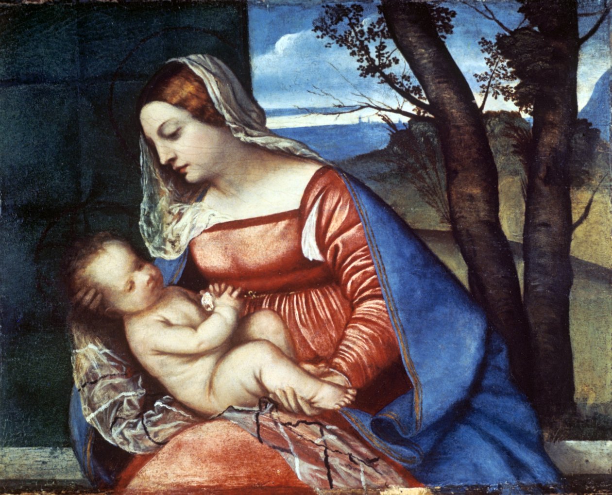 Madonna ja lapsi, c1510 tekijältä Tiziano Vecelli