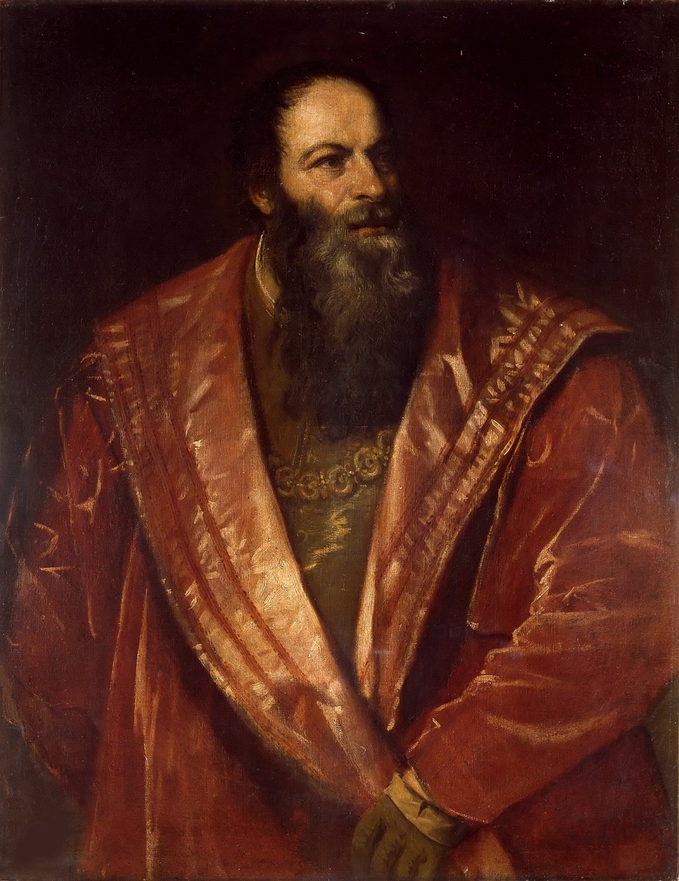 Pietro Aretinon muotokuva, 1545. tekijältä Tiziano Vecelli