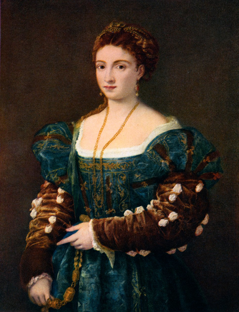 Aatelisnaisen muotokuva tai La Bella, c1536, 1937 tekijältä Tiziano Vecelli