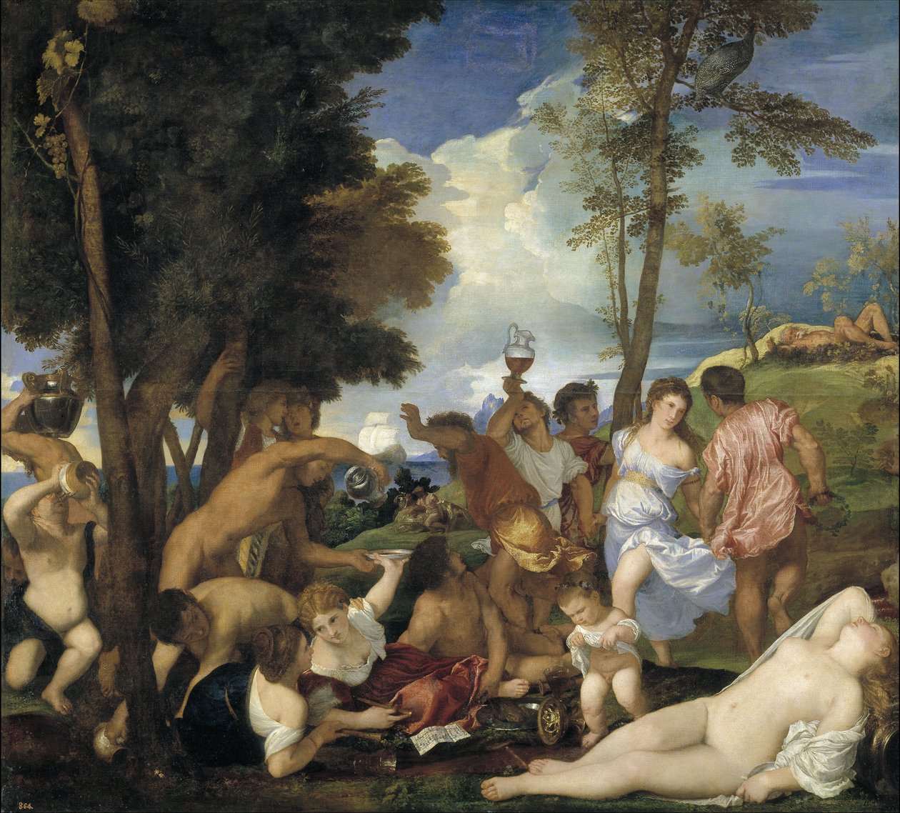 Andrianin bakkanaali, 1523-1526 tekijältä Tiziano Vecelli