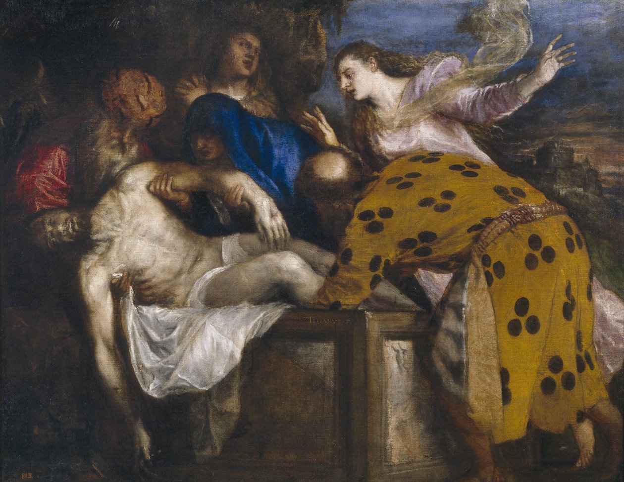 Kristuksen hautaus, 1572 tekijältä Tiziano Vecelli