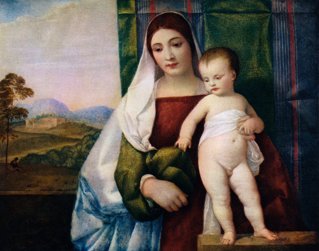 Gypsy Madonna, c1510, 1937 tekijältä Tiziano Vecelli
