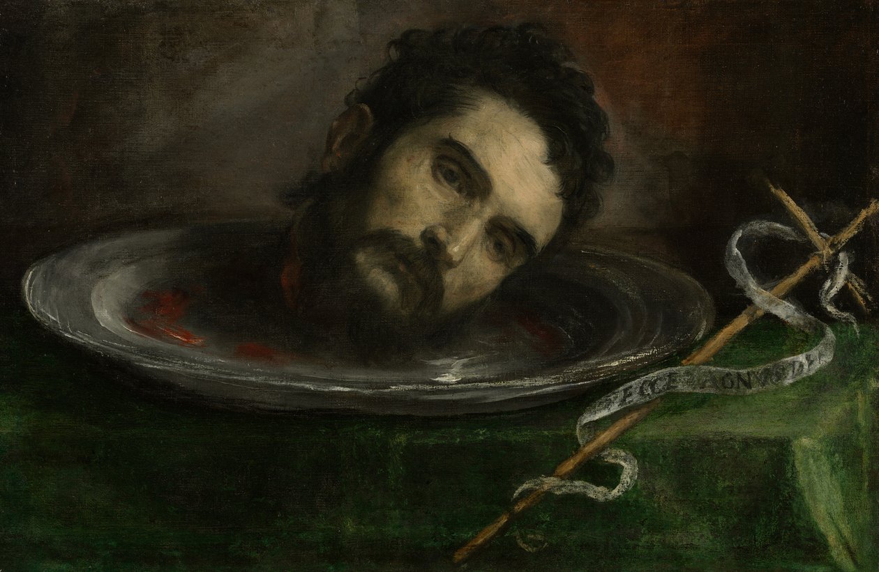 Johannes Kastajan pää, 1500-luvun lopulla tekijältä Tiziano Vecelli