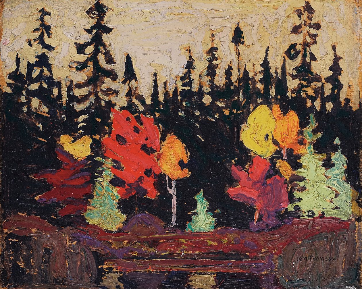 Musta kuusi ja vaahtera tekijältä Tom Thomson