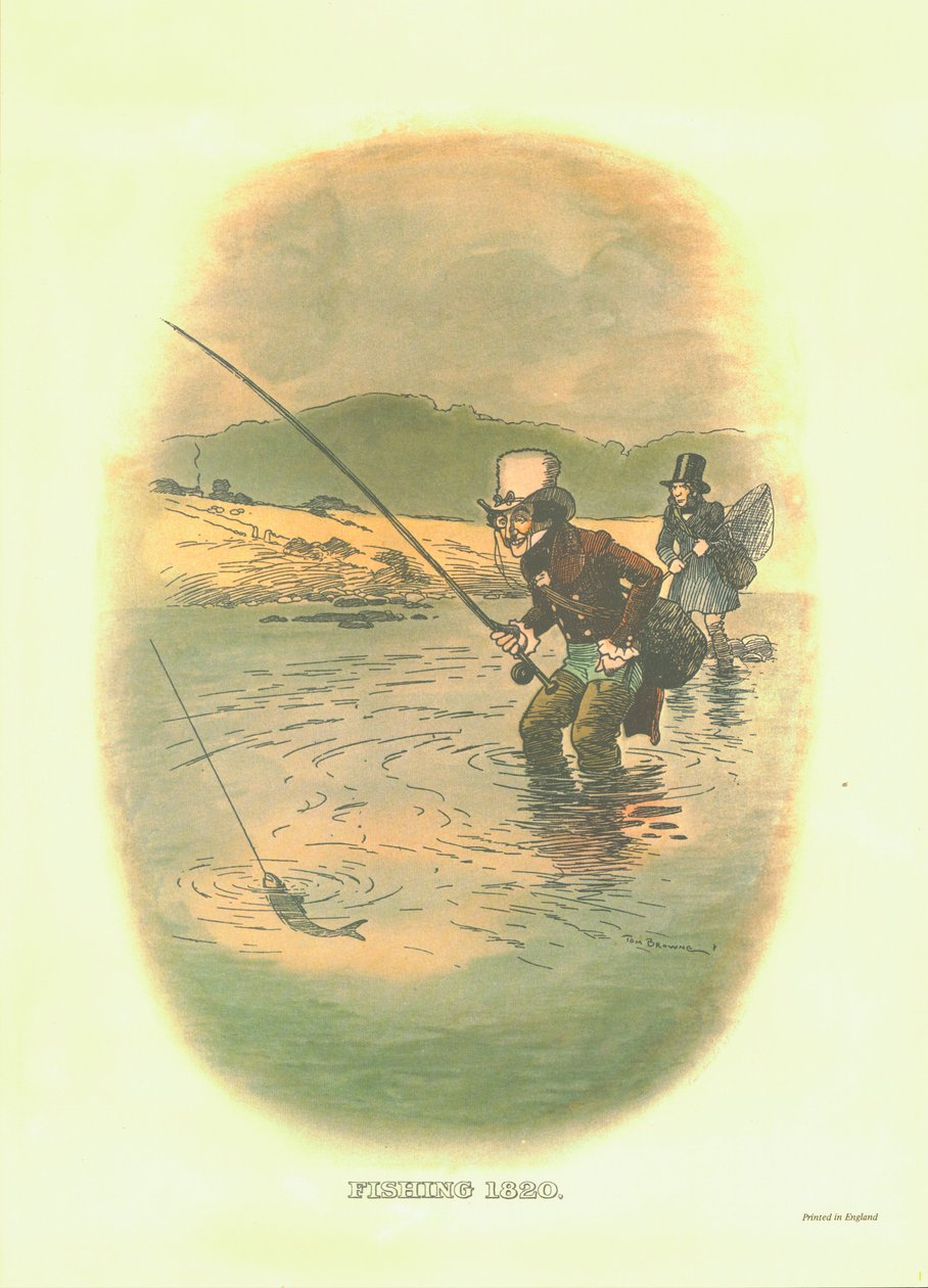 Kalastus, 1820, c1910. tekijältä Tom Browne