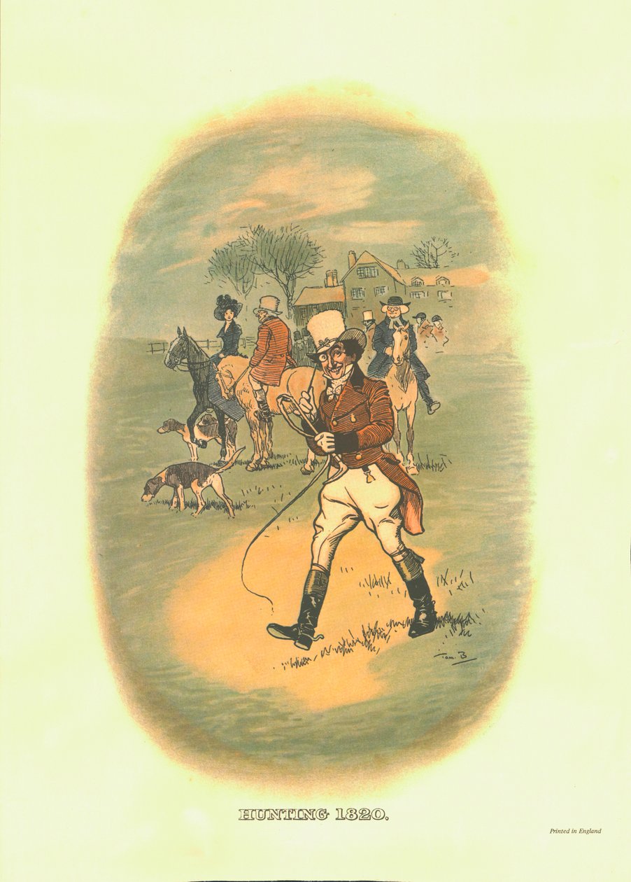 Metsästys, 1820, c1910. tekijältä Tom Browne