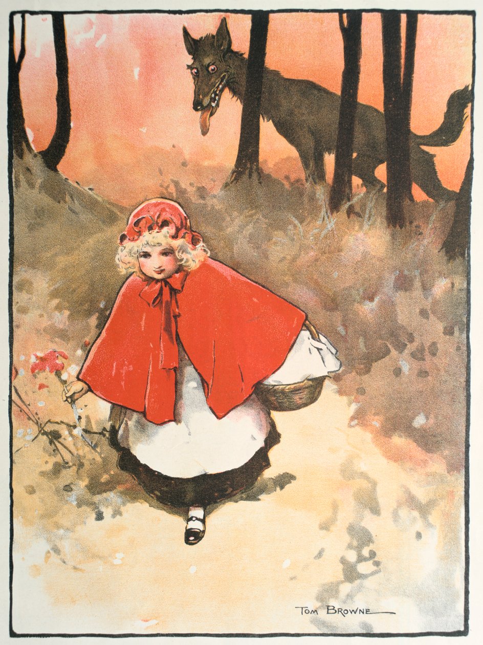 Kohtaus Punahilkka, 1900 tekijältä Tom Browne