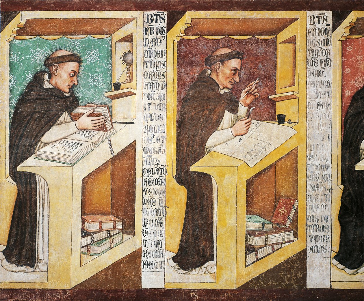 Veli Isnardo Vicenzasta, kirjoittanut Tommaso da Modena (noin 1325 tai 1326-1379), fresko, piispanseminaari, dominikaanisten kapitus, Treviso tekijältä Tomaso da (late 15th century) Modena