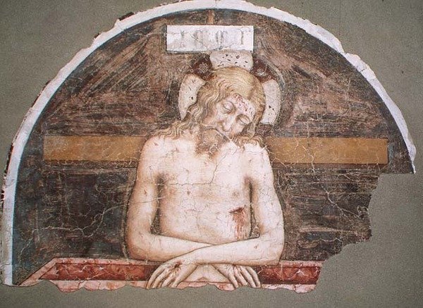 Pieta (fresko) tekijältä Tomaso da (late 15th century) Modena