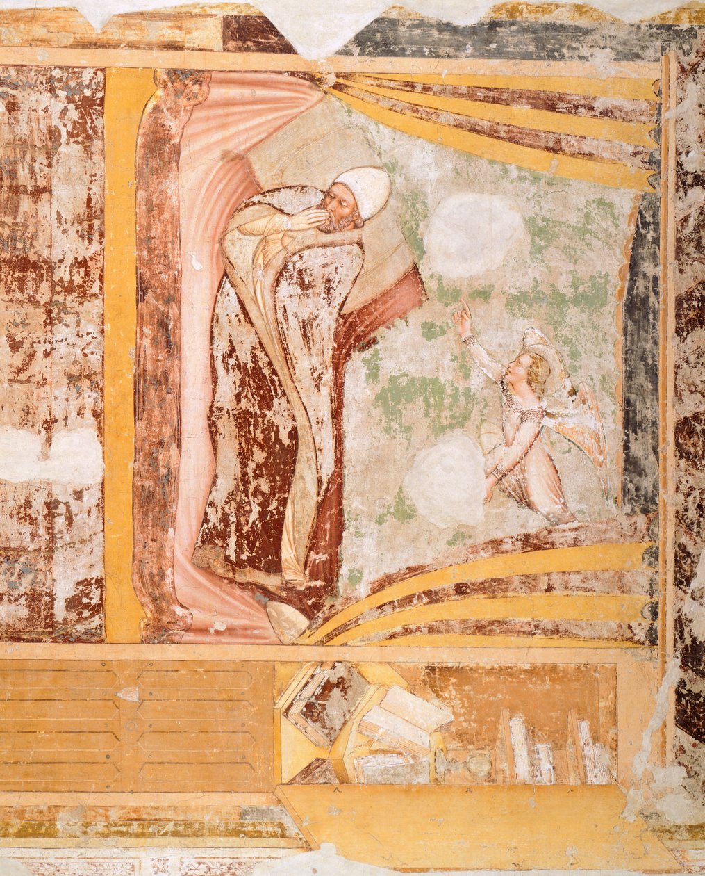 Paavin unelma, yksityiskohta Stories of St Ursulasta, kirjoittanut Tommaso da Modena (1326-1379), fresko, Santa Caterinan kirkko, Treviso tekijältä Tomaso da (late 15th century) Modena