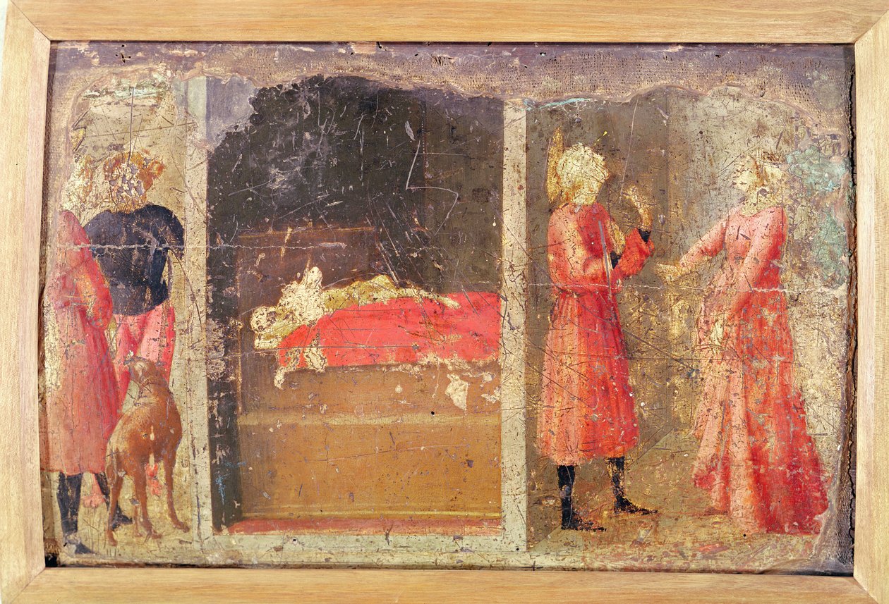 Story of St. Julian the Hospitaller (tempera paneelissa) tekijältä Tommaso Masaccio