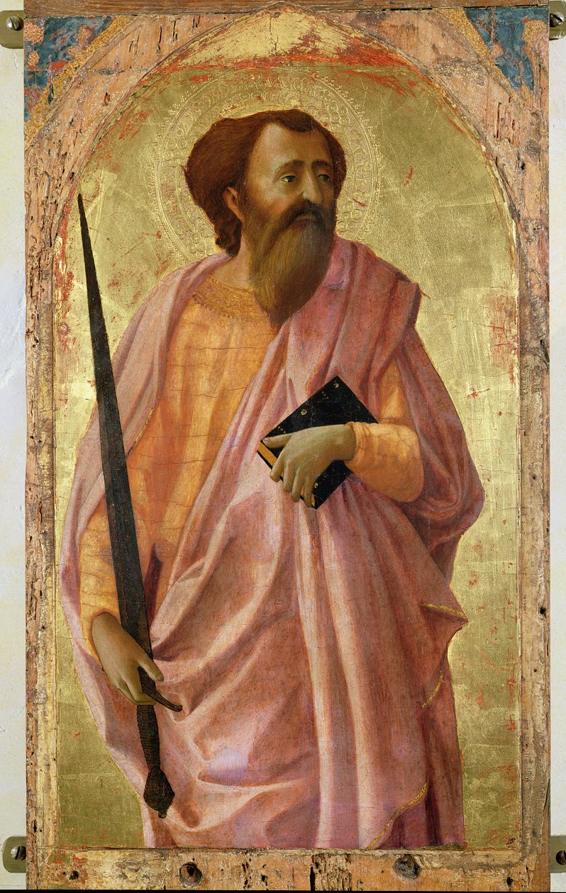 Pyhä Paavali, 1426 (tempera paneelille) tekijältä Tommaso Masaccio