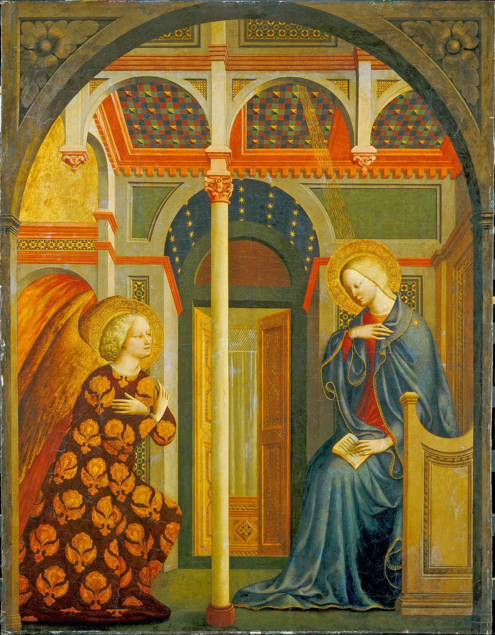 Marian ilmestys, n. 1423-24 (tempera paneelille). tekijältä Tommaso Masolino da Panicale
