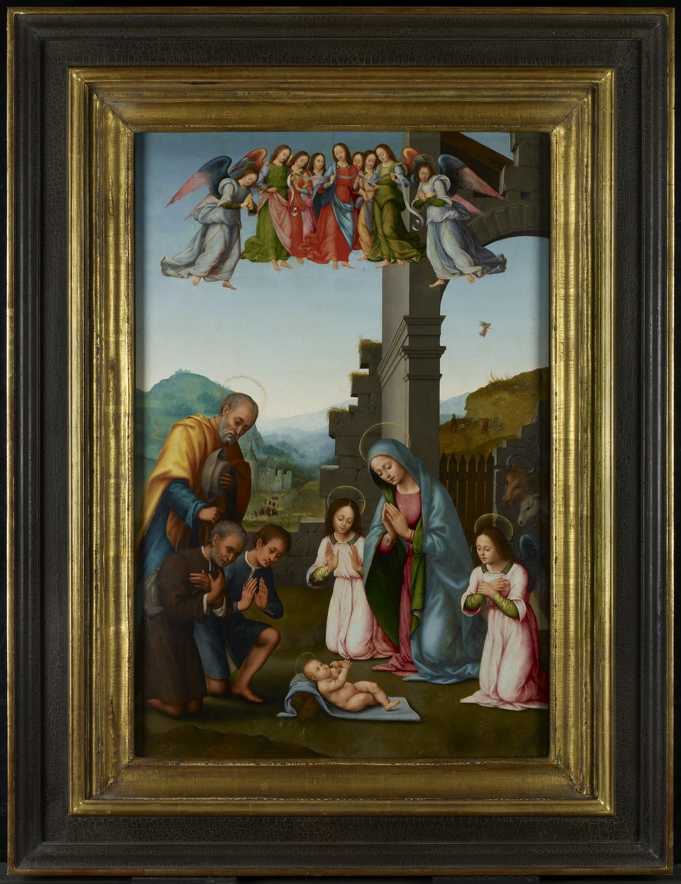 Paimenten palvonta, 1520-40 tekijältä Tommaso di Stefano attr. to Lunetti