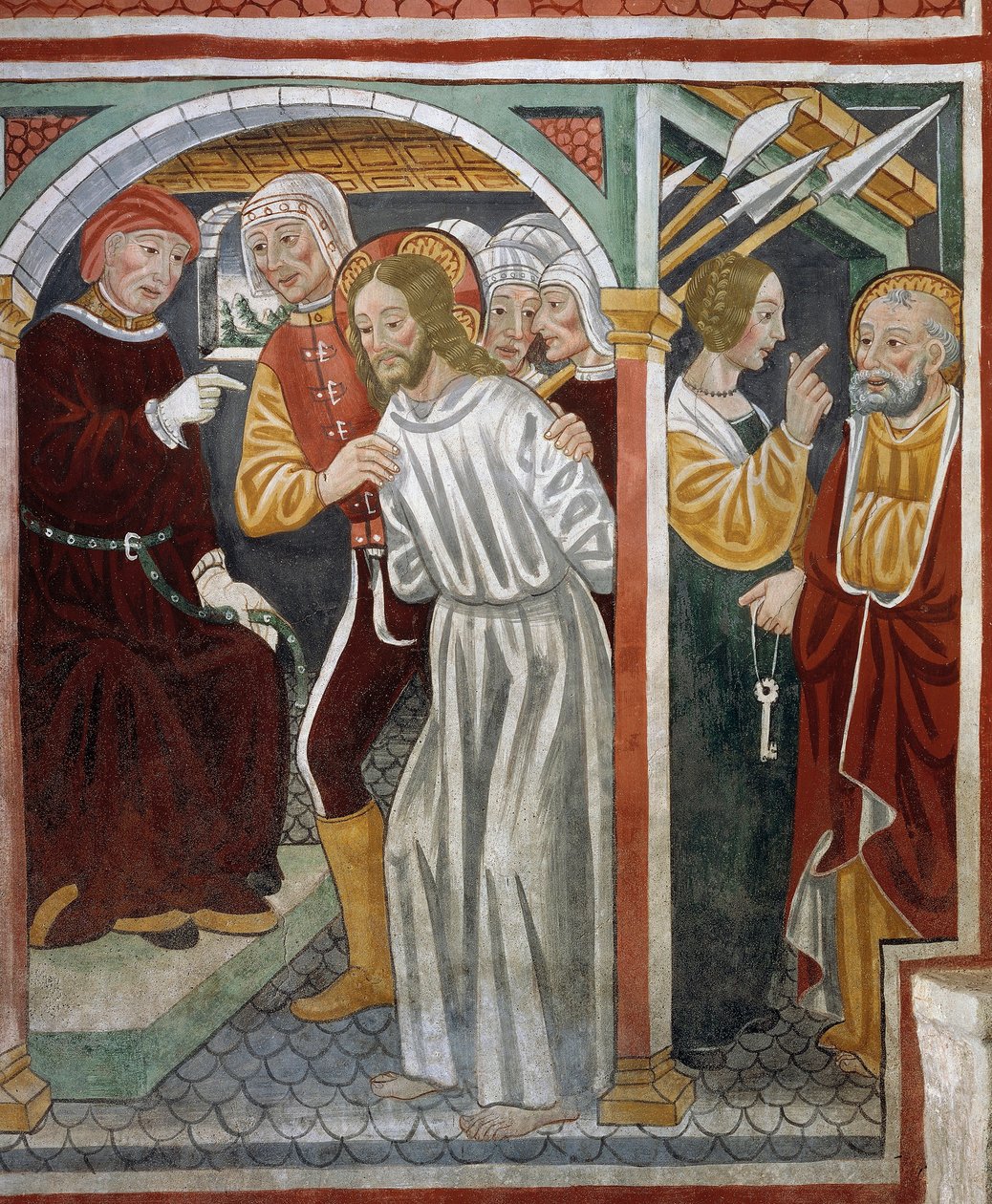 Jeesus ylipapin, Pietarin ja piian edessä tekijältä Tommaso (active 1479 1509) (workshop) Cagnola