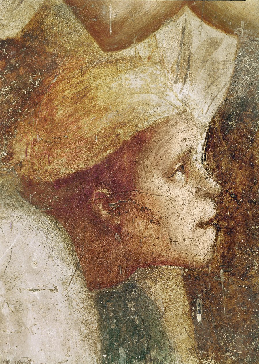 Rampan pää, kuvasta Pyhä Pietari parantaa varjonsa kanssa, n.1427 (yksityiskohta kuvasta 60321). tekijältä Tommaso Masaccio