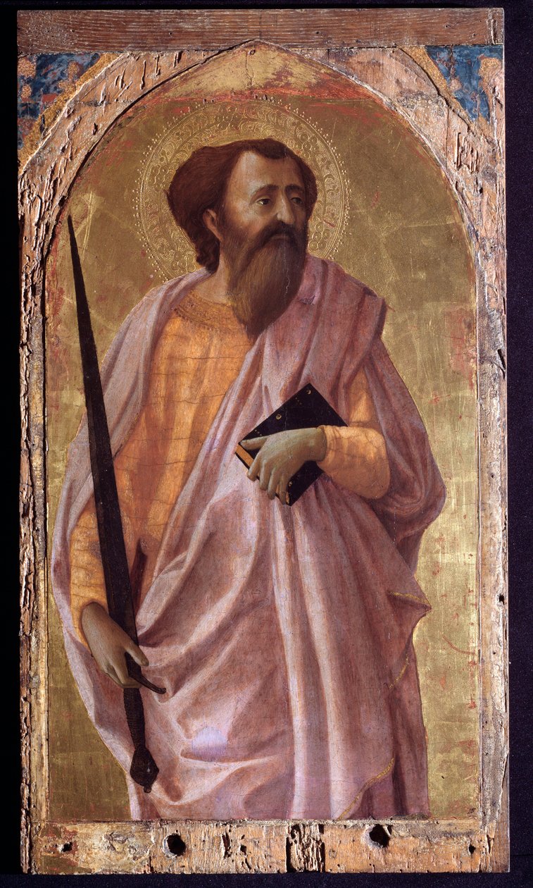 St Paul - tempera paneelissa tekijältä Tommaso Masaccio
