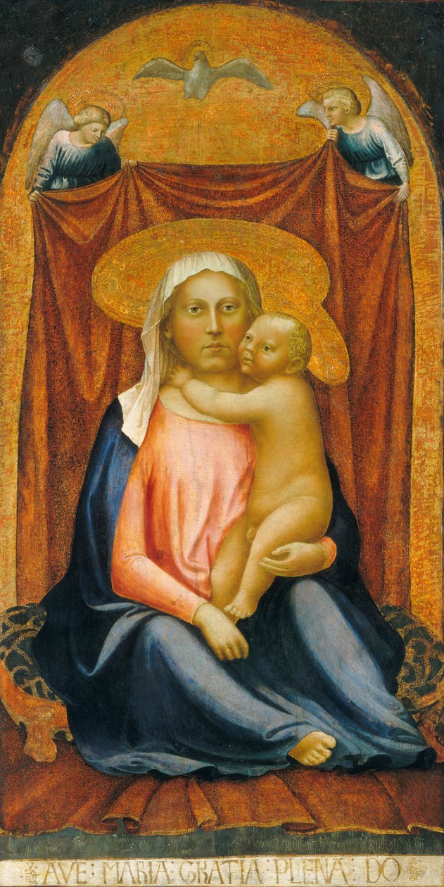 Nöyryyden Madonna, n. 1423-24 (lämpötila paneelissa) tekijältä Tommaso Masaccio