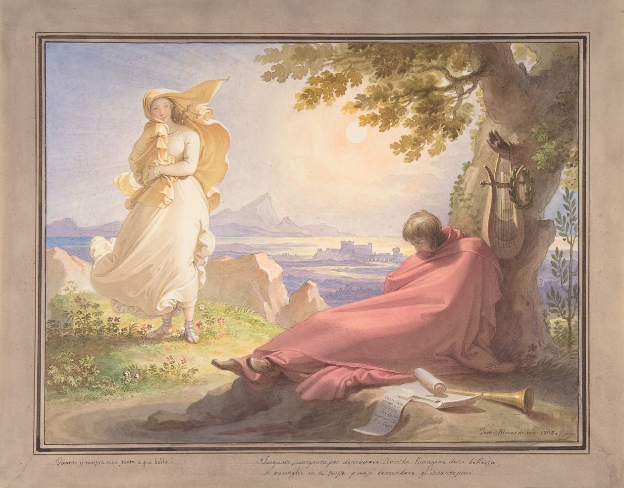 Tasso miettii kauneutta, 1823. tekijältä Tommaso Minardi