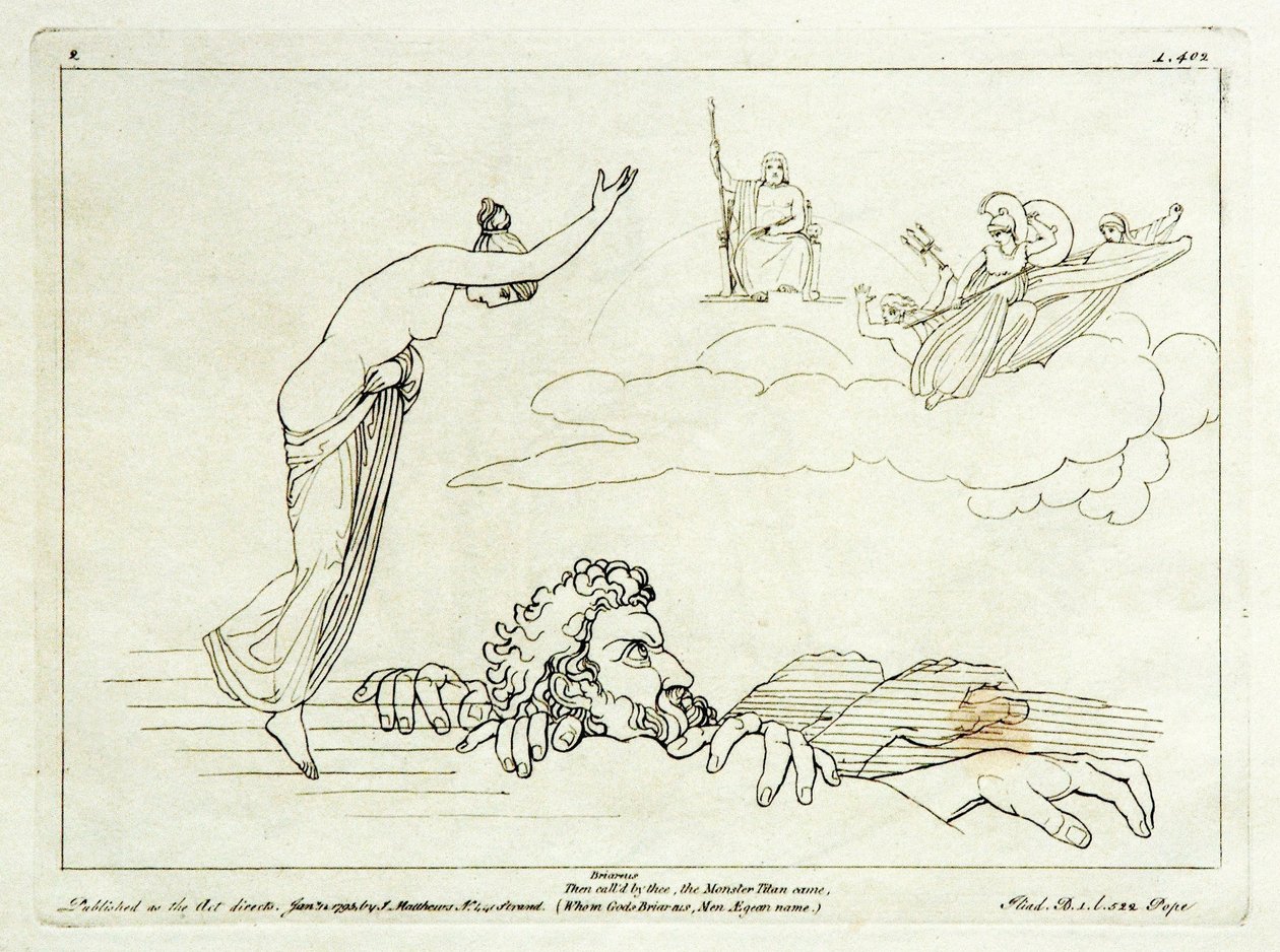 (2) Flaxman Ilias 1793, kaiverrettu 1795, 185 x 251 mm. tekijältä Tommaso Piroli