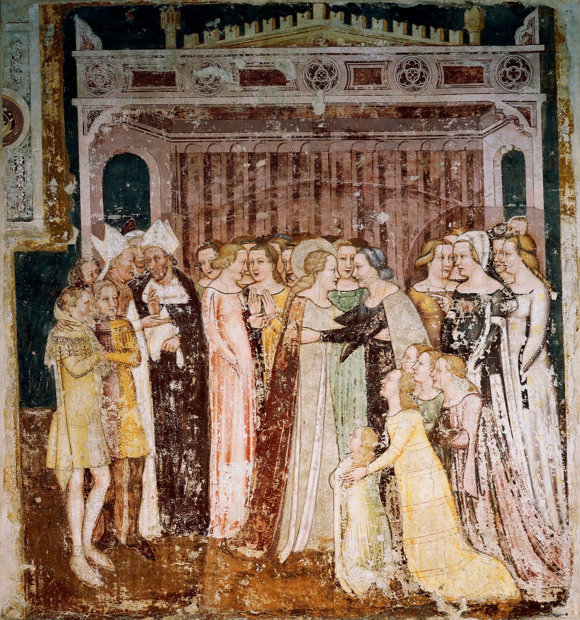 Jäähyväiset (yksityiskohta), yksityiskohta Stories of St Ursulasta tekijältä Tommaso da Modena