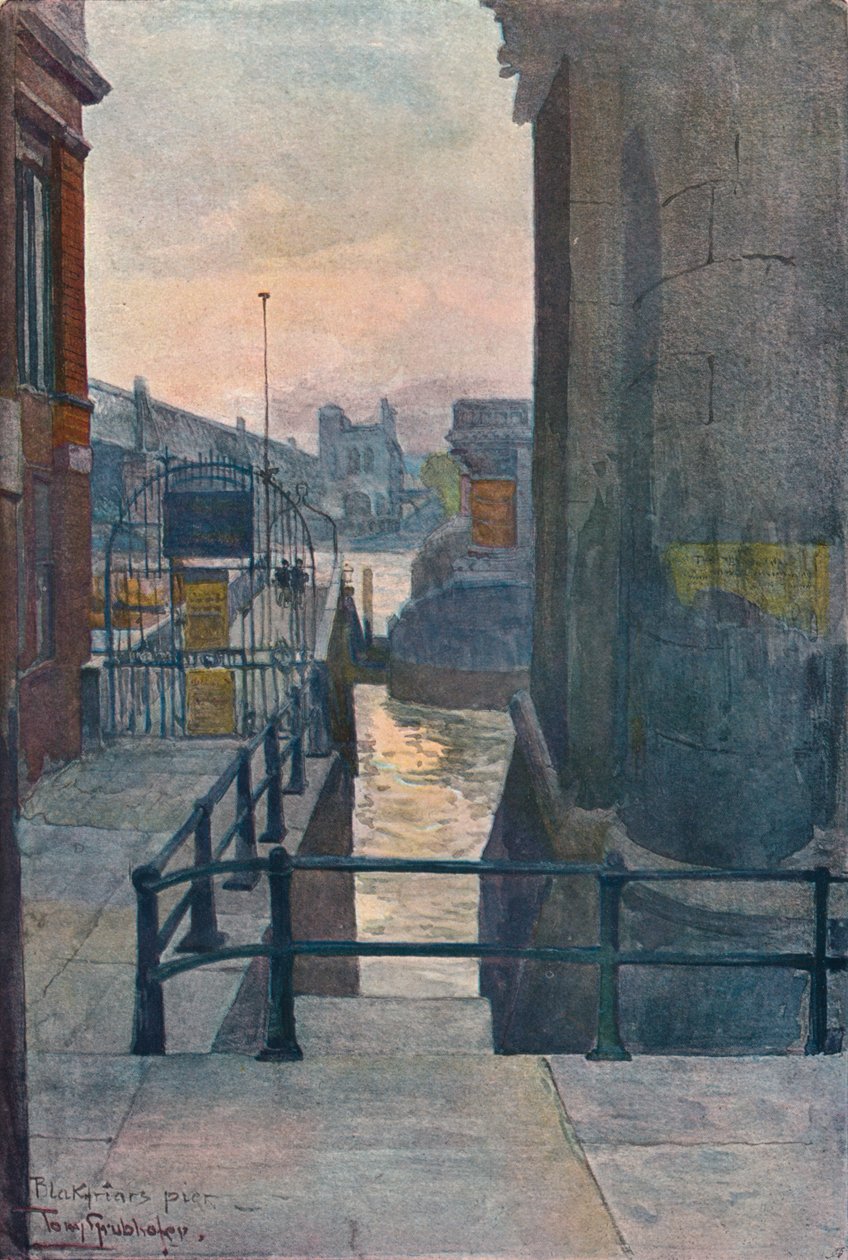 Blackfriars Pier, c1901 tekijältä Tony Grubhofer