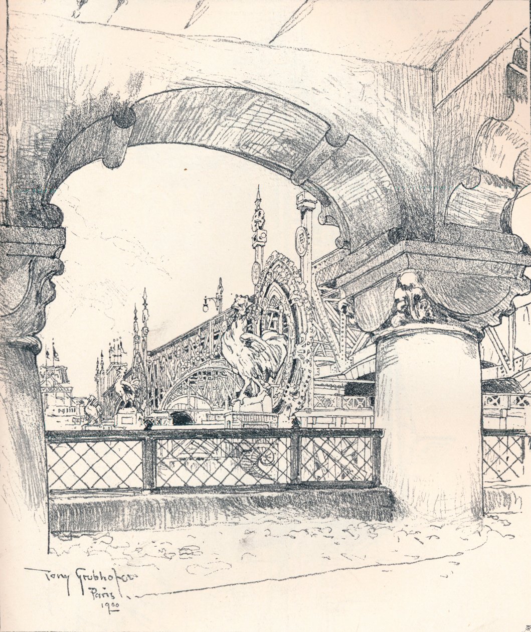 Pylväikkö lähellä Pont des Invalidesia, c1900 tekijältä Tony Grubhofer