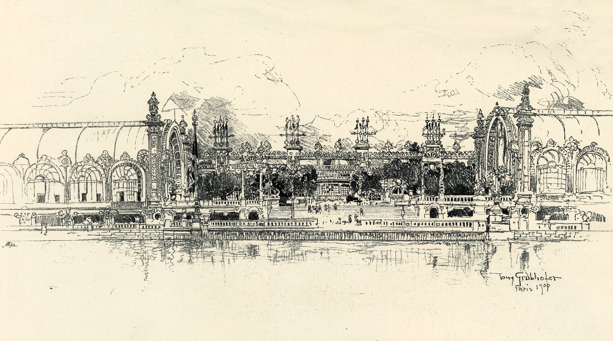Tony Grubhoferin puutarha- ja metsätalouden paviljongit, 1900. tekijältä Tony Grubhofer