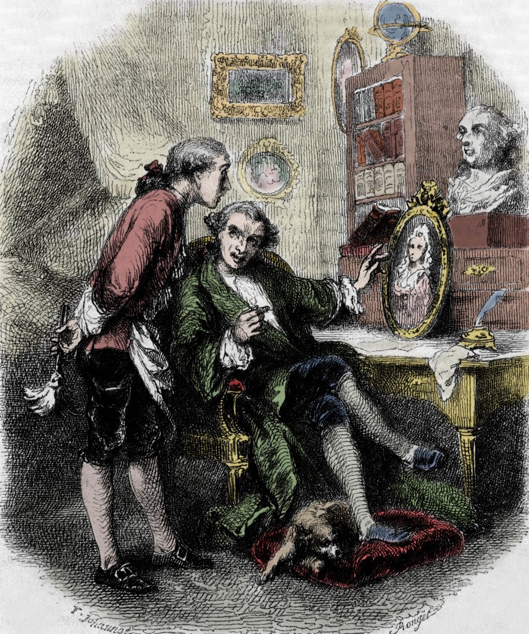 Kuva Xavier de Maistren teoksesta "" Matka huoneeni ympäri"" (1794). Kuvitus Tony Johannot tekijältä Tony Johannot
