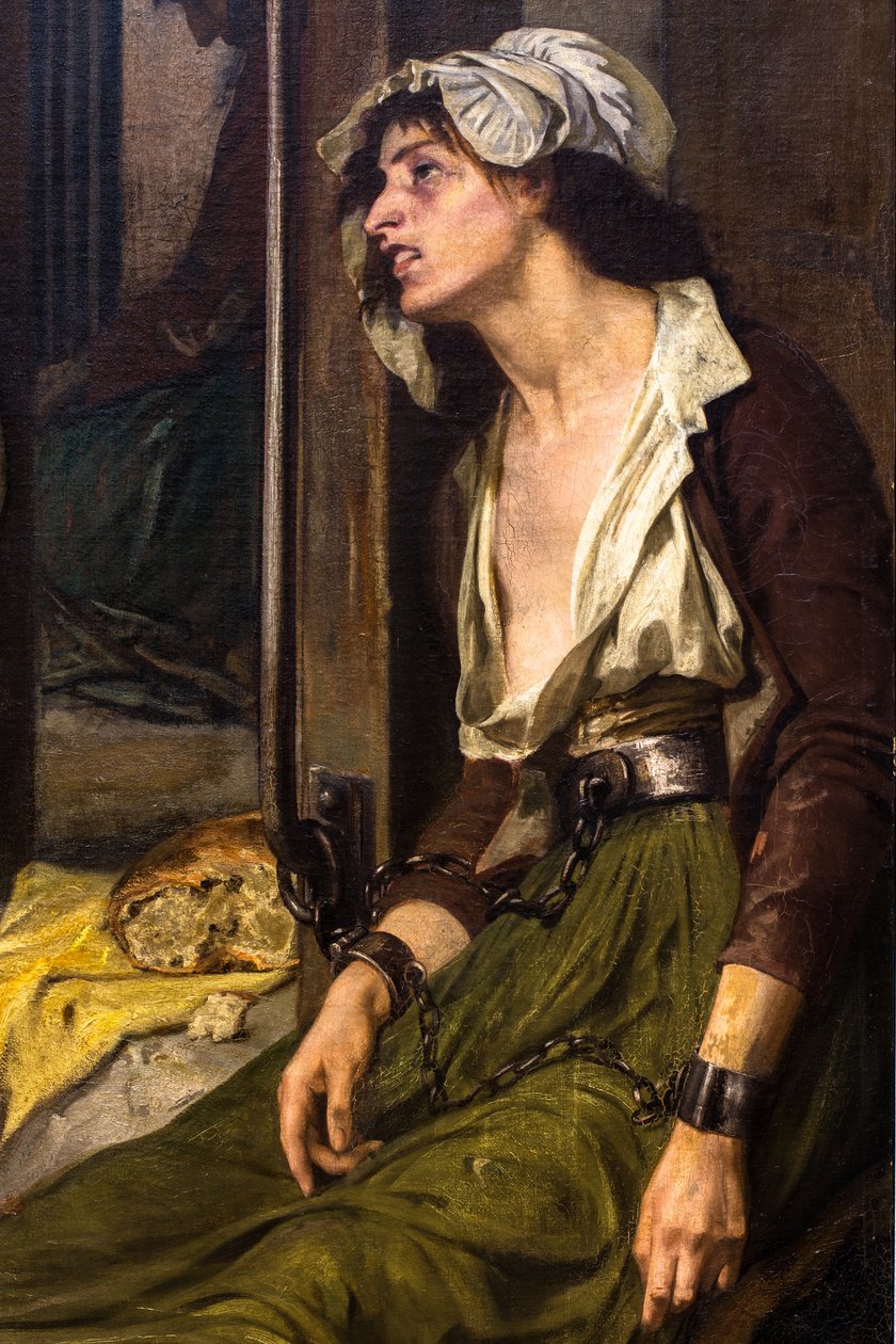 Tohtori Pinel vapauttamassa mielisairaita Salpêtrièressa vuonna 1795. tekijältä Tony Robert Fleury