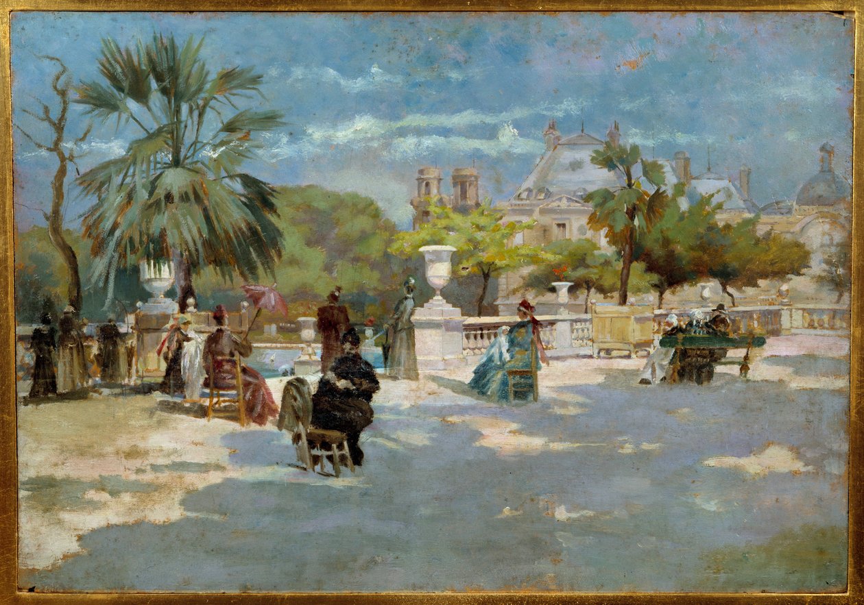 Torello Ancillottin (1843-1899) Midi-maalauksen maisema 1800-luvun Firenzen modernin taiteen museo tekijältä Torello Ancillotti