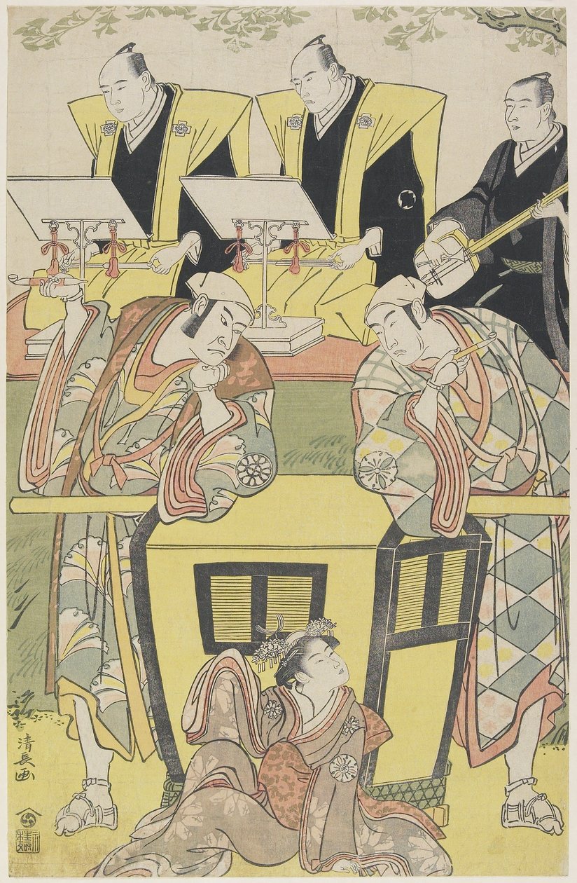 (S sene f rom te work paluukorin väriseura), 1788 tekijältä Torii Kiyonaga